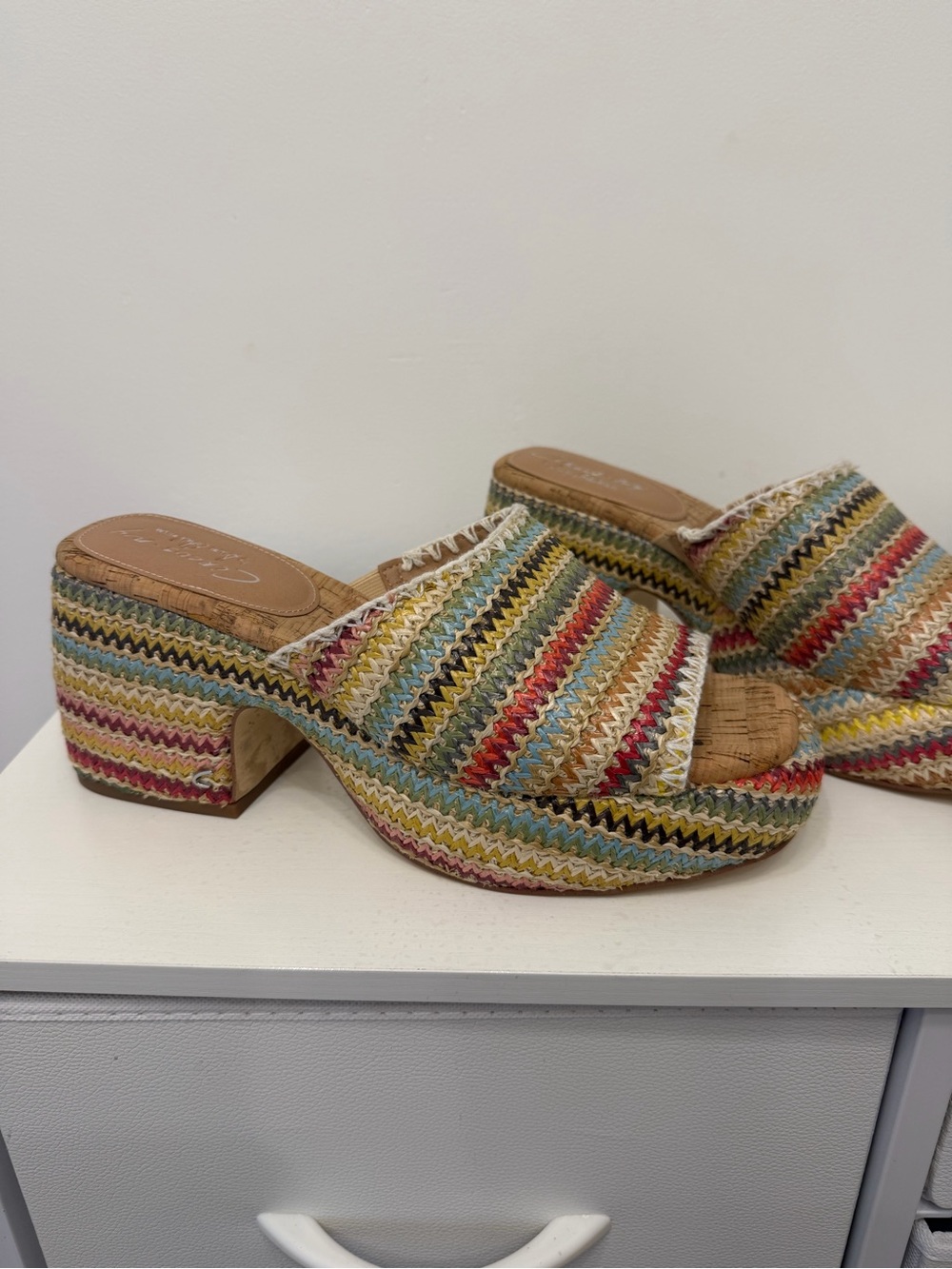 Sam Edelman Striped Platform Mule Sandals - Women